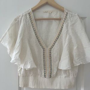 Anthropologie Top with Cute Puffy Sleeves